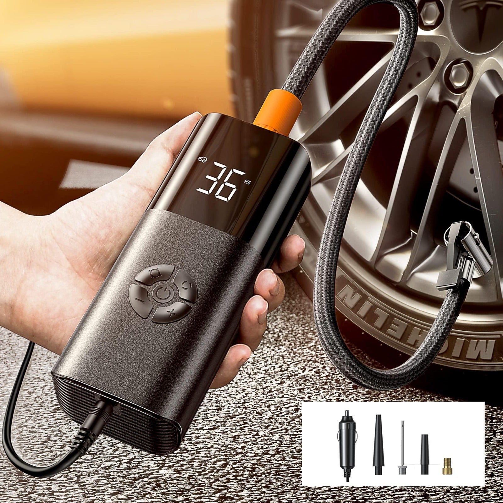 Portable Tire Inflator, Arooma's Premium Car Accessories